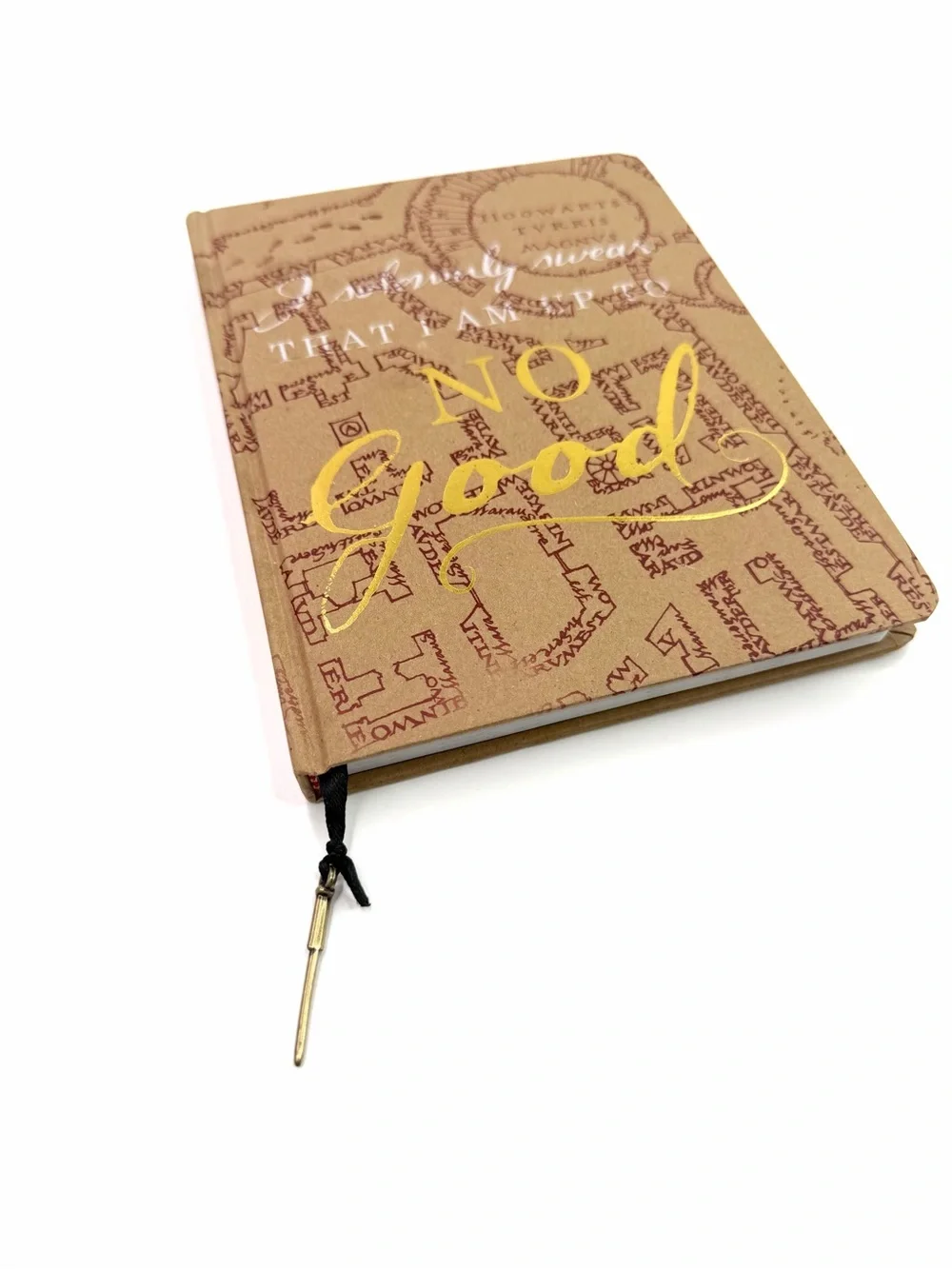Harry Potter Marauders Map Lined Notebook Wand Charm Journal